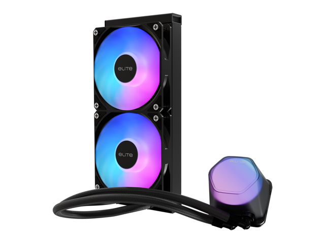 Cooler Master Elite Liquid 240 ARGB AIO Liquid CPU Cooler (Black) - image 11