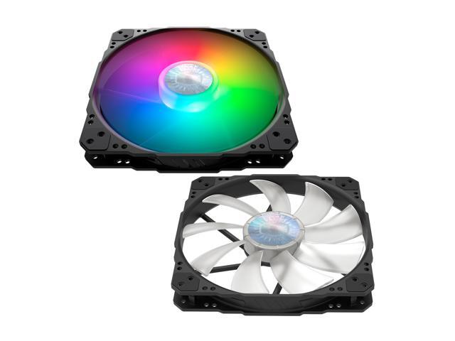 Cooler Master SickleFlow 200 ARGB Gen 2 Square Frame Fan, Customizable LEDS, Air Balance Curve Blade, Sealed Bearing, PWM Control for Computer Case