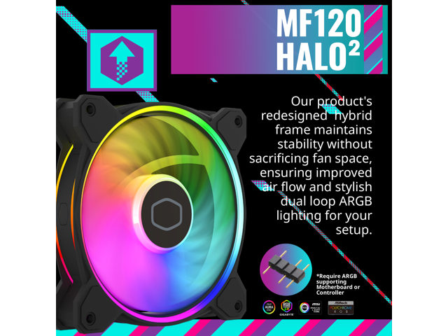 Cooler Master - Hyper 212 Halo 120mm CPU Cooling Fan with Gen 2 RGB Lighting - Black Edition - image 3