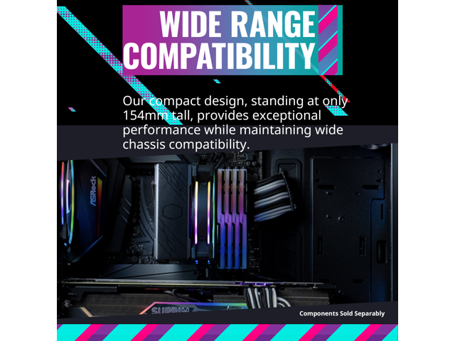 Cooler Master - Hyper 212 Halo 120mm CPU Cooling Fan with Gen 2 RGB Lighting - Black Edition - image 10