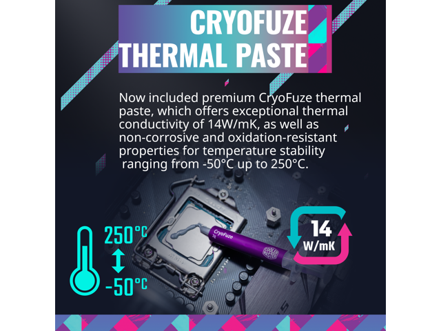 Cooler Master MasterLiquid 240L Core 240mm Close-Loop AIO Liquid Cooler, ARGB Sync, Gen S Coldplate Pump, 120mm PWM, CryoFuze Thermal Paste AMD...