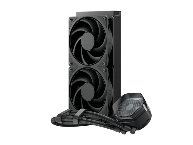 Cooler Master 240 Atmos Stealth High Performance Close-Loop AIO Liquid Cooler, R9 i7 Dual Chamber Pump, Customize Cover, Mobius 120, AMD Ryzen...