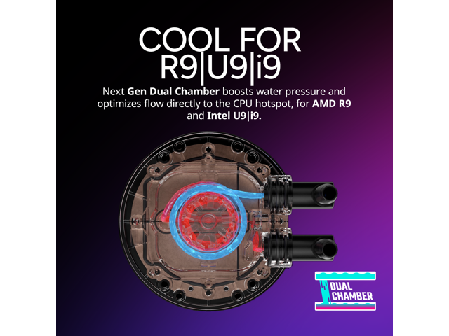 Cooler Master 240 Atmos Stealth High Performance Close-Loop AIO Liquid Cooler, R9 i7 Dual Chamber Pump, Customize Cover, Mobius 120, AMD Ryzen...
