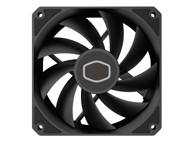 Cooler Master MF120 Lite Black Case Liquid Cooler Air Cooler Fan, 120mm Fan, Dynamic PWM 1,750 RPM, Air Balance Blades, Hybrid PBT Frame