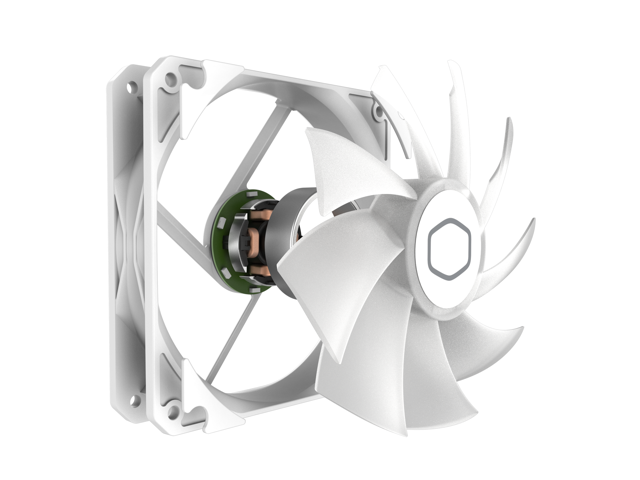 Cooler Master MF120 Lite White PC Case Liquid Cooler Air Cooler Fan, 120mm aRGB lighting, Dynamic PWM 1,750 RPM, Air Balance Blades, Hybrid PBT...