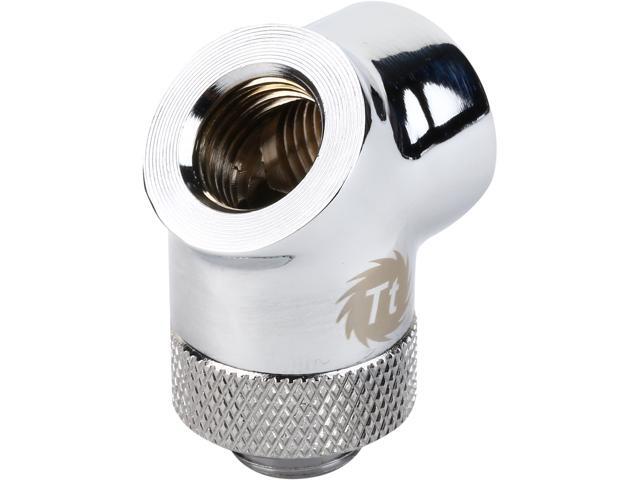 Thermaltake Pacific CL-W053-CU00SL-A Pacific DIY LCS Chrome G1/4 45 & 90 Degree Adapter Fitting
