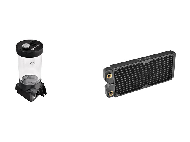 Thermaltake C240, DDC Res/Pump, 5V Motherboard Sync ARGB, Copper Radiator, PETG Hard Tube, Water Cooling Kit CL-W242-CU12SW-A, LGA 1700 Compatible