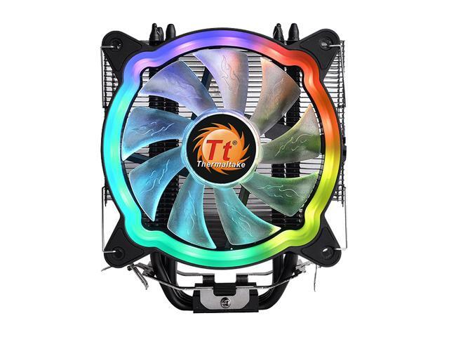 Thermaltake - UX200 5V Motherboard ARGB Sync 16.8 Million Colors 15 Addressable LED Intel/AMD Universal CPU Cooler - Black - image 3