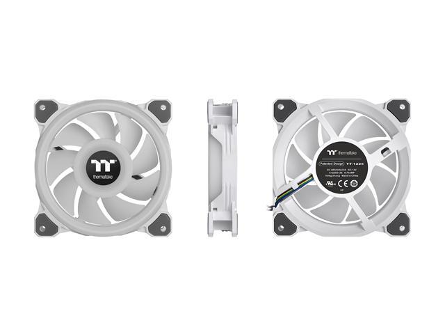 Thermaltake Riing Quad CL-F100-PL12SW-B RGB LED Radiator Fan White 3 Pack