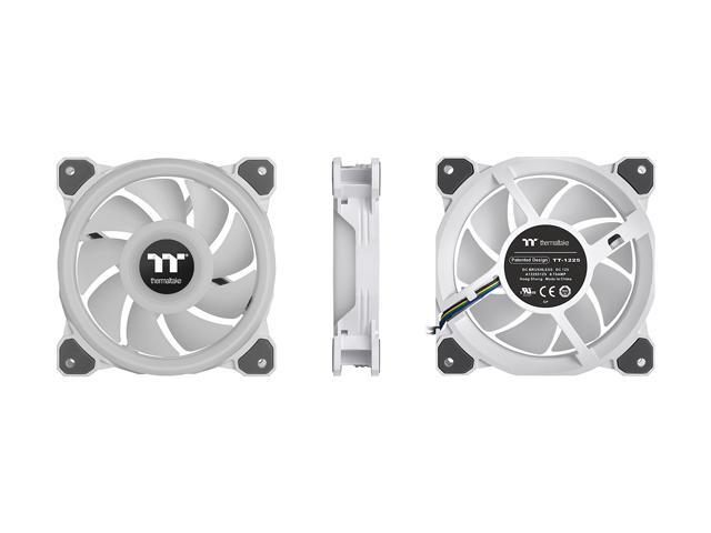 Thermaltake Riing Quad CL-F101-PL14SW-B RGB LED Radiator Fan White 3 Pack