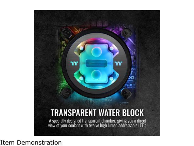 Thermaltake W7 Plus, RBG Software Enabled (TT RGB Plus/Alexa/Razer Chroma), AMD (AM4)/Intel (LGA 1200), Built-in Temp Sensor CPU Water Block...