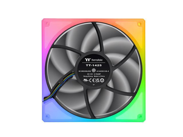 Thermaltake TOUGHFAN 14 RGB Radiator Fan 3 Pack, 16.8 million RGB lighting, Max Air Flow 107 CFM, CL-F136-PL14SW-A