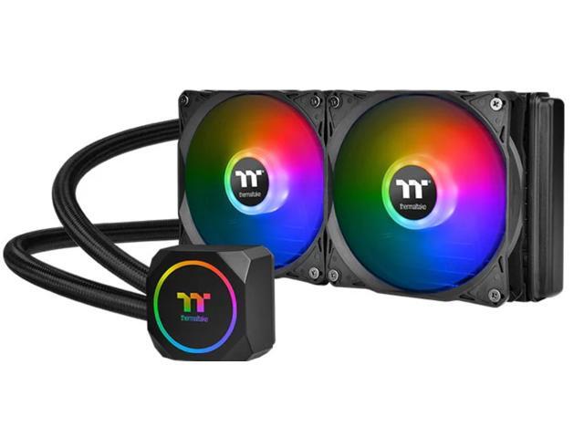Open Box - Thermaltake TH240 ARGB Sync 240mm AIO CPU Liquid Cooler, 2 x 120mm High Static Pressure ARGB Fans, Copper Water Block, 3300 RPM Pump,.