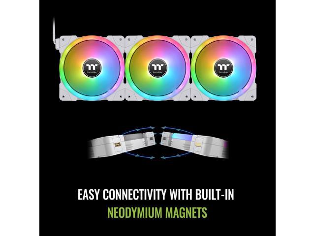 Thermaltake - SWAFAN EX14 RGB PC Cooling Fan TT Premium Edition (3-Pack) - White - image 3