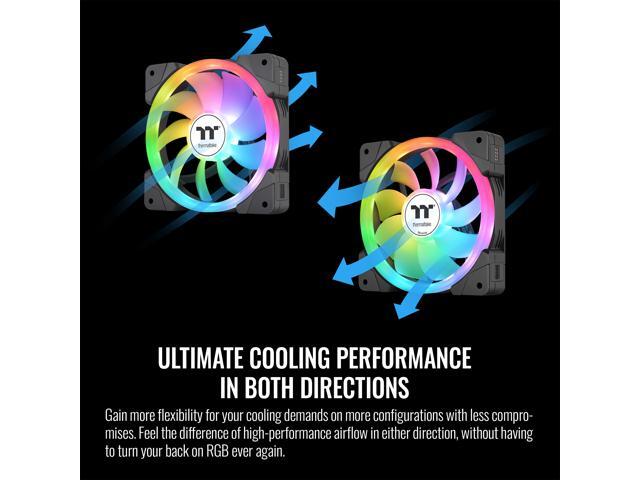 Thermaltake - SWAFAN EX12 ARGB Sync 120mm Computer Case Cooling Fan TT Premium Edition (3-Pack) - Black - image 6