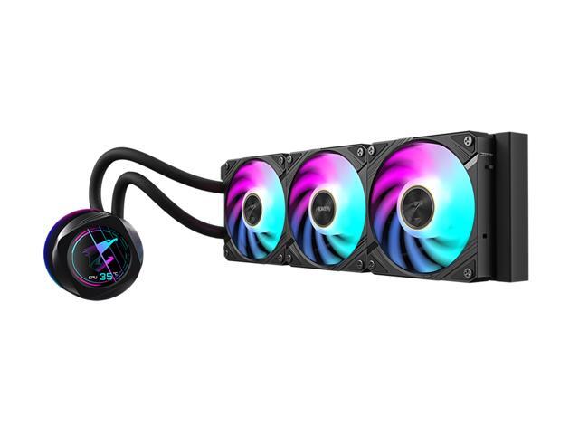 AORUS WATERFORCE X II 360 Liquid CPU Cooler, 360mm Radiator with 3x 120mm low noise ARGB Fans, compatible with Intel LGA1700 & 1851 and AMD...