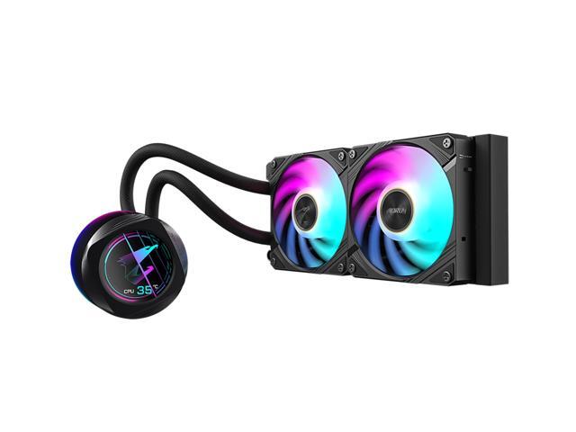 AORUS WATERFORCE X II 240 Liquid CPU Cooler, 240mm Radiator with 2x 120mm low noise ARGB Fans, compatible with Intel LGA1700, 1851 and AMD...