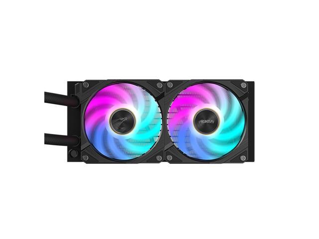 AORUS WATERFORCE X II 240 Liquid CPU Cooler, 240mm Radiator with 2x 120mm low noise ARGB Fans, compatible with Intel LGA1700, 1851 and AMD...