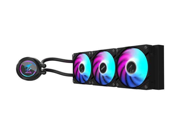 AORUS WATERFORCE II 360 Liquid CPU Cooler, 360mm Radiator with 3x120mm low noise ARGB Fans, compatible with Intel LGA1700, 1851 and AMD AM5...