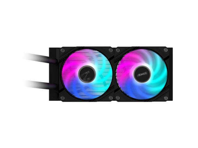 AORUS WATERFORCE II 240 Liquid CPU Cooler, 240mm Radiator with 2x 120mm low noise ARGB Fans, compatible with Intel LGA1700, 1851 and AMD AM5...