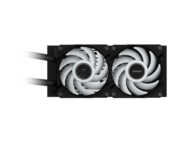 AORUS WATERFORCE II 240 Liquid CPU Cooler, 240mm Radiator with 2x 120mm low noise ARGB Fans, compatible with Intel LGA1700, 1851 and AMD AM5...