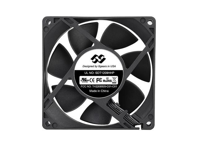 Bgears b-BlasterPWM 90mm 2 ball bearing PWM fan with speed range from 1200 to 5000 RPM AirFlow 118 CFM 4pin 4wire PWM 12VDC fan.