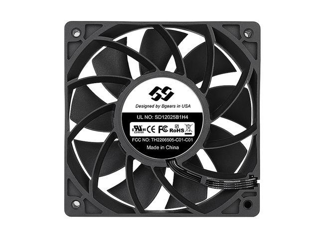 Bgears b-BlasterPWM 120mm 2 ball bearing PWM fan with speed range from 1000 to 5000 RPM AirFlow 203 CFM 4pin 4wire PWM 12VDC fan.