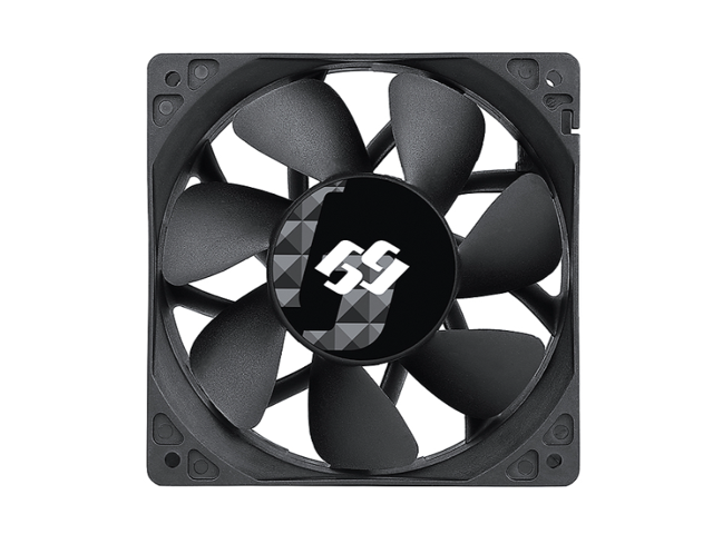 Bgears b-BlasterPWM 120x38 mm 2 ball bearing PWM fan with speed range from 1300 to 6500 RPM AirFlow 318 CFM 4pin 4wire PWM 12VDC fan.