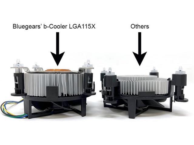 Bluegears Bgears b-Cooler LGA115X CPU Cooler with Copper Core, 1-Inch-Thick Aluminum Heatsink, 90mm PWM fan for 90W TDP. Support motherboard for...