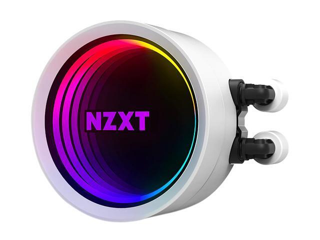 NZXT Kraken X53 RGB 240mm - RL-KRX53-RW - AIO RGB CPU Liquid Cooler - Rotating Infinity Mirror Design - Powered By CAM V4 - RGB Connector - 2 x Aer...