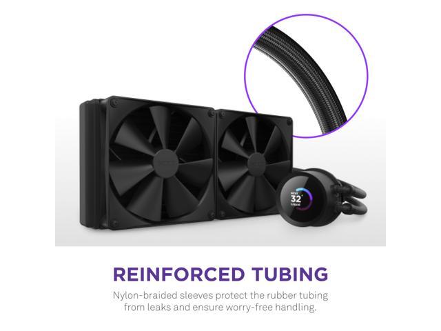 NZXT - Kraken 280mm Radiator CPU Liquid Cooler (2 x 140mm F Fans) with 1.54" LCD Display - Black - image 8