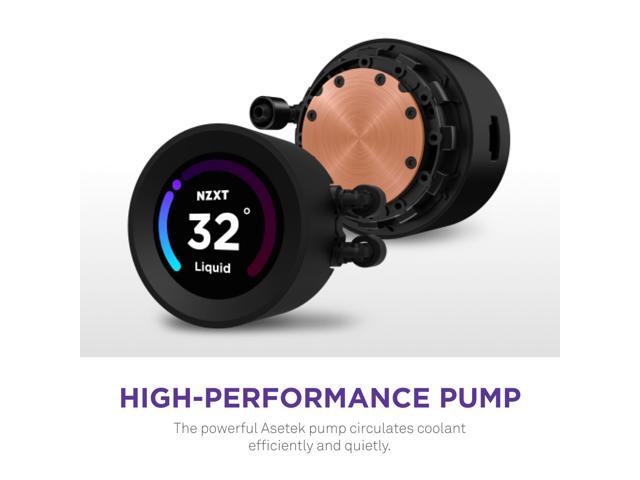 NZXT Kraken Elite 360mm - RL-KN36E-B1 - AIO CPU Liquid Cooler - Customizable LCD Display - 3 x F120P Static Pressure Fan Radiator Fans LGA...