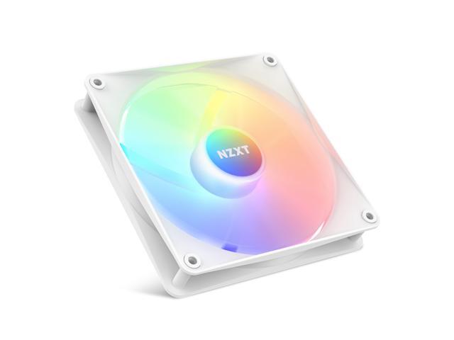 NZXT F140 RGB Core Fan - RF-C14SF-W1 - 140mm Hub-Mounted RGB Fan - Sublime RGB Lighting - PWM Control - Single, 140mm Case Fan - White