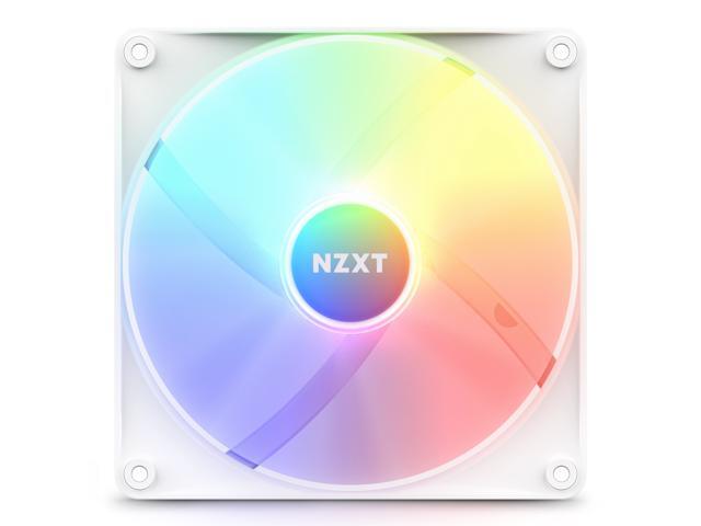 NZXT F140 RGB Core Fan - RF-C14SF-W1 - 140mm Hub-Mounted RGB Fan - Sublime RGB Lighting - PWM Control - Single, 140mm Case Fan - White