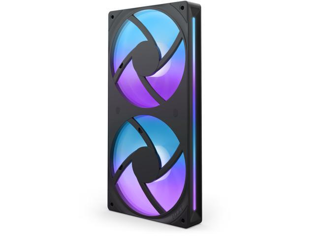 NZXT - F240 RGB Core - 240mm Single-Frame Case Fan Unit with 2 x 120mm RGB Fans and Fluid Dynamic Bearings - Black - image 4