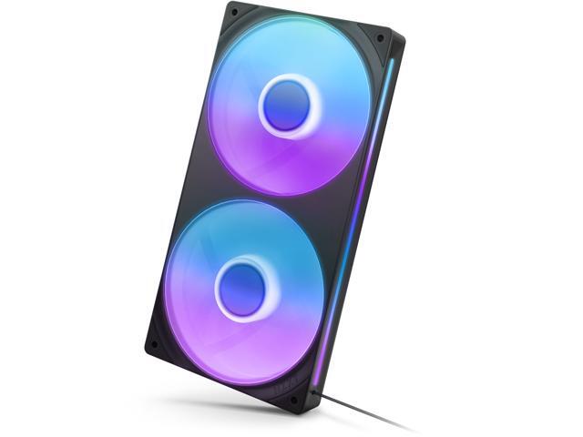 NZXT - F240 RGB Core - 240mm Single-Frame Case Fan Unit with 2 x 120mm RGB Fans and Fluid Dynamic Bearings - Black - image 5
