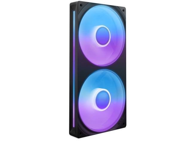 NZXT - F240 RGB Core - 240mm Single-Frame Case Fan Unit with 2 x 120mm RGB Fans and Fluid Dynamic Bearings - Black - image 6