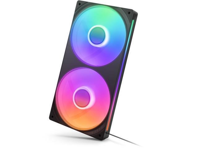 NZXT - F240 RGB Core - 240mm Single-Frame Case Fan Unit with 2 x 120mm RGB Fans and Fluid Dynamic Bearings - Black - image 8