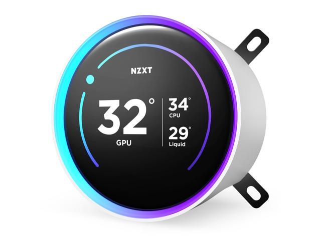 NZXT - Kraken Elite RGB 240mm 2024 Radiator (1x Single-Frame RGB Core Fan) Liquid Cooler with 2.72" 60FPS Display - White - image 5