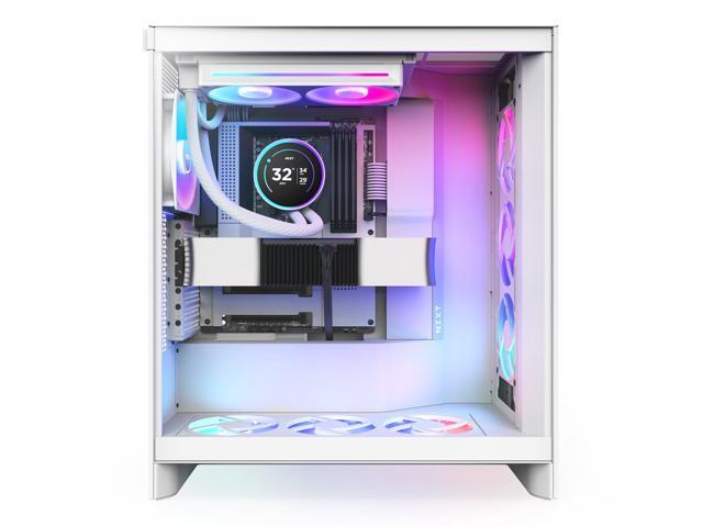 NZXT - Kraken Elite RGB 240mm 2024 Radiator (1x Single-Frame RGB Core Fan) Liquid Cooler with 2.72" 60FPS Display - White - image 7