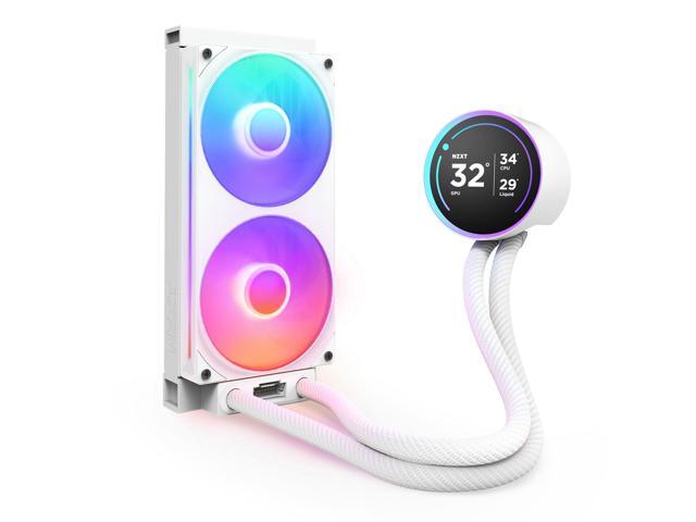 NZXT - Kraken Elite RGB 240mm 2024 Radiator (1x Single-Frame RGB Core Fan) Liquid Cooler with 2.72" 60FPS Display - White - image 9
