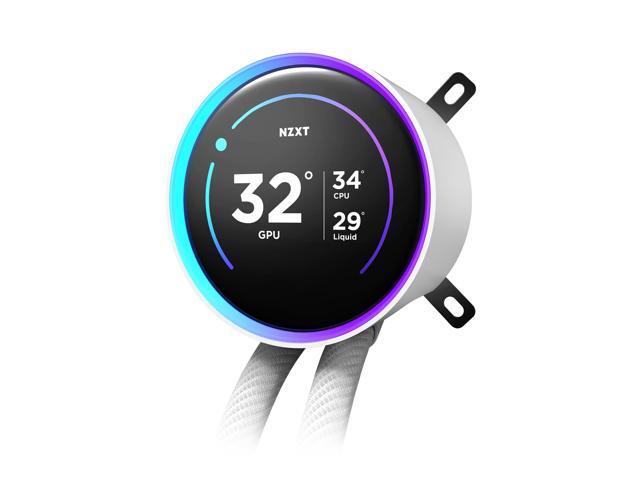 NZXT - Kraken Elite RGB 280mm 2024 Radiator (1x Single-Frame RGB Core Fan) Liquid Cooler with 2.72" 60FPS Display - White - image 4