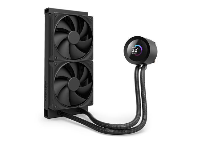 NZXT - Kraken Plus 240mm Radiator CPU Liquid Cooler (2 x 120mm F120P Fans) with 1.54" Square LCD - Black - image 3