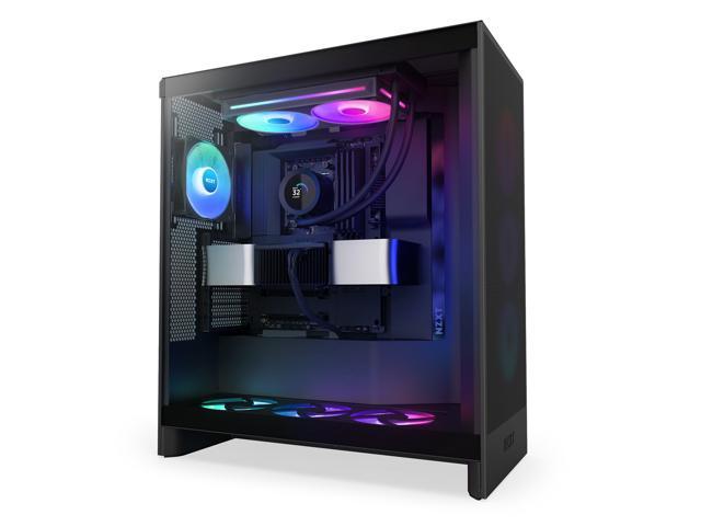 NZXT - Kraken Plus RGB 240mm Radiator CPU Liquid Cooler (1 x F240 RGB Core single-frame fan) with 1.54" Square LCD - Black - image 7