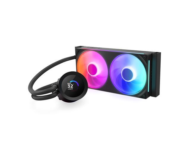 NZXT - Kraken Plus RGB 240mm Radiator CPU Liquid Cooler (1 x F240 RGB Core single-frame fan) with 1.54" Square LCD - Black - image 9