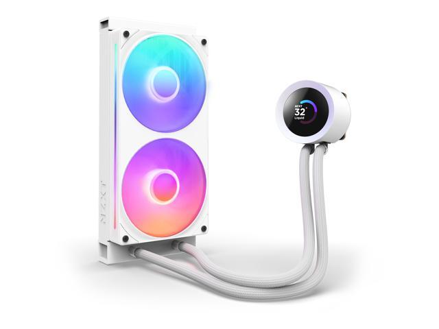 NZXT - Kraken Plus RGB 240mm Radiator CPU Liquid Cooler (1 x F240 RGB Core single-frame fan) with 1.54" Square LCD - White - image 6