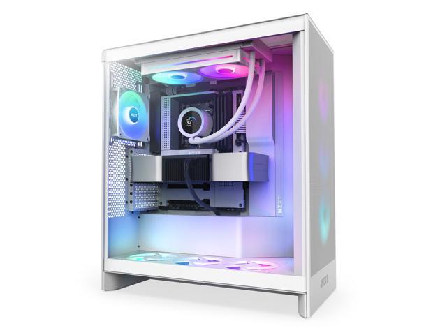 NZXT - Kraken Plus RGB 240mm Radiator CPU Liquid Cooler (1 x F240 RGB Core single-frame fan) with 1.54" Square LCD - White - image 7