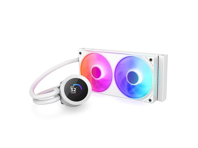 NZXT - Kraken Plus RGB 240mm Radiator CPU Liquid Cooler (1 x F240 RGB Core single-frame fan) with 1.54" Square LCD - White - image 9