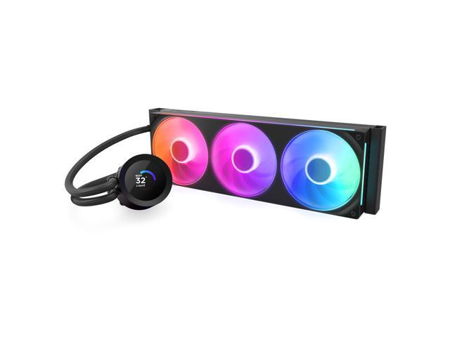 NZXT - Kraken Plus RGB 360mm Radiator CPU Liquid Cooler (1 x F360 RGB Core single-frame fan) with 1.54" Square LCD - Black - image 9