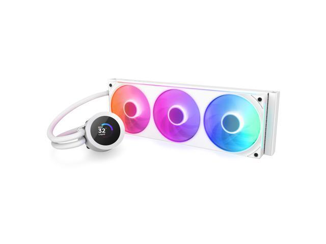NZXT - Kraken Plus RGB 360mm Radiator CPU Liquid Cooler (1 x F360 RGB Core single-frame fan) with 1.54" Square LCD - White - image 9